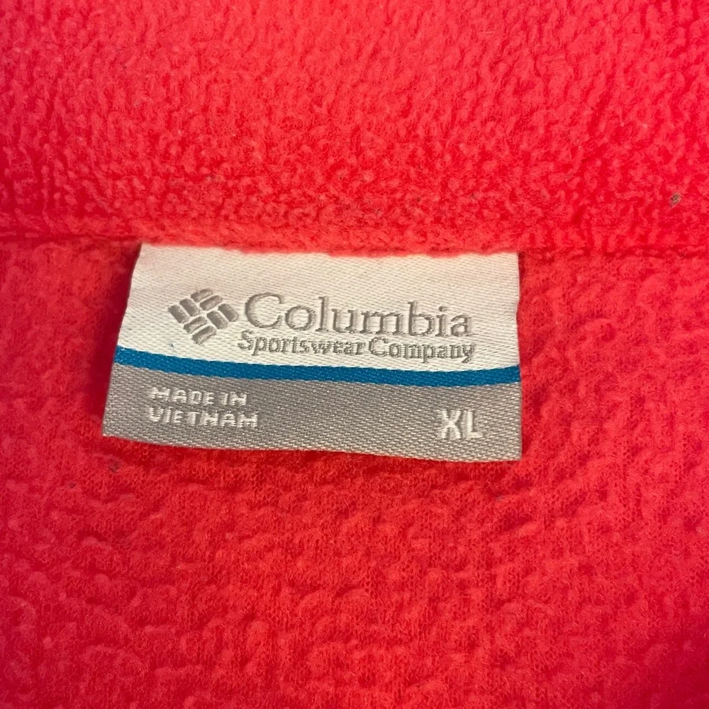 Columbia Pink Fleece Zip Jacket Size XL Front Zip Pockets Warm Adjustable Hem - Picture 2 of 8
